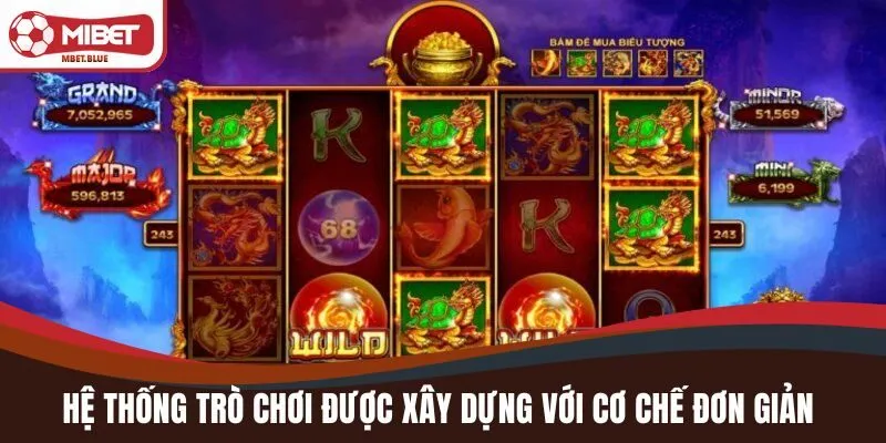 Hệ thống trò chơi được xây dựng với cơ chế đơn giản